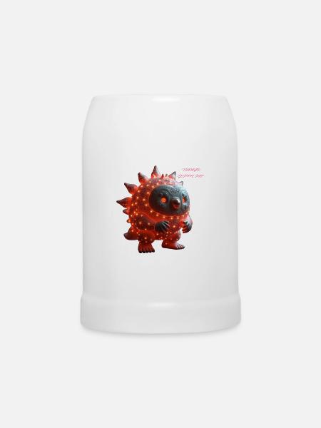 Lava-Licht Monster Glühen - Bierkrug - Weiß
