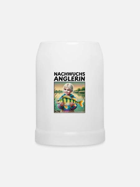 Nachwuchs Anglerin - Bierkrug - Weiß