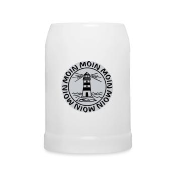 Moin Moin Lighthouse – Maritime Coastal Design - Beer Mug - white - Front