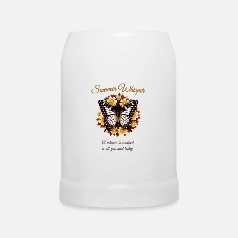Conception de papillon de rêve d’été - Chope en céramique - blanc