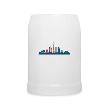 Dubai United Arab Emirates The Palm - Beer Mug - white - Front