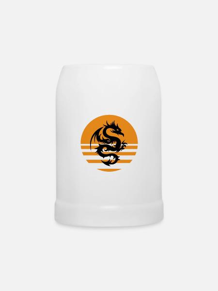 Dragon - Bierkrug - Weiß