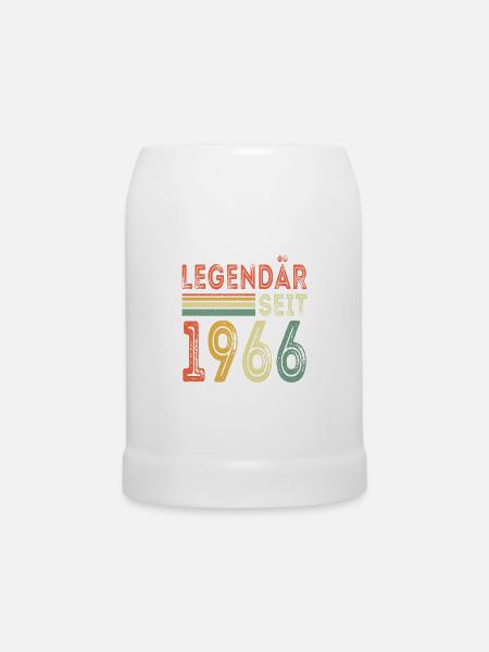 Legendär seit 1966 jahrgang 1966 - Bierkrug - Weiß