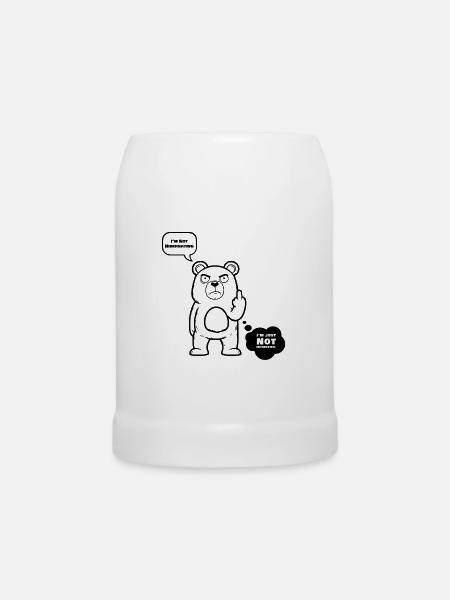 The uninterested bear - Bierkrug - Weiß