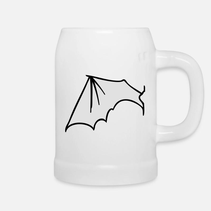batwing_left - Beer Mug - white