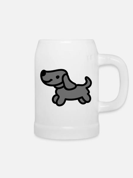 Niedlicher Hund - Bierkrug - Weiß