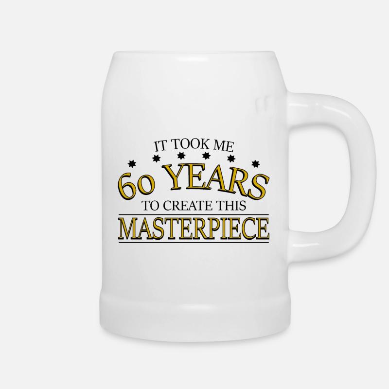 60th birthday saying gift - Beer Mug - white