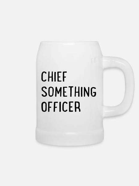Chief Something Officer - Bierkrug - Weiß