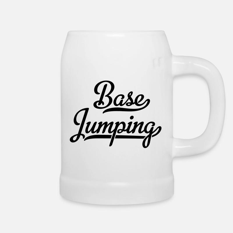 Base Jumping - Bierkrug - Weiß