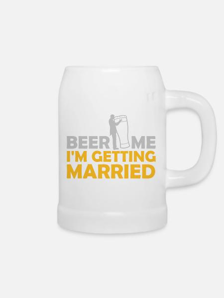 Beer Me Getting Married - Bierkrug - Weiß