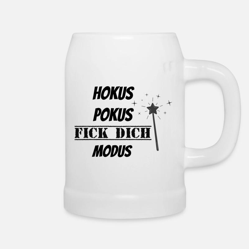 Hokus Pokus - Bierkrug - Weiß