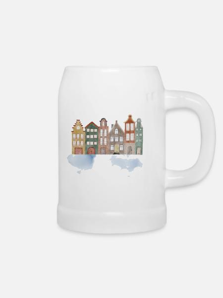 Holland Häuser - Bierkrug - Weiß