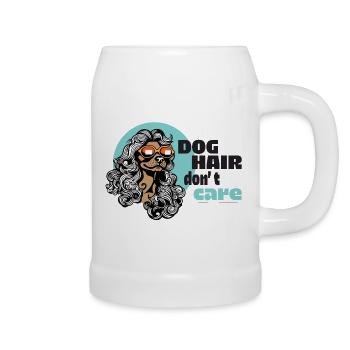 poils de chien, je m’en fiche - Chope en céramique - blanc - Droite