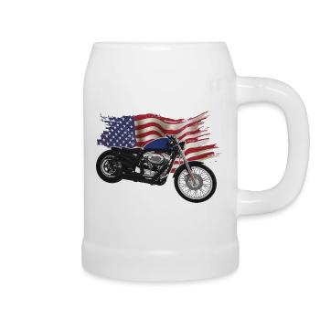 Chopper // Custom // Motorcycle - Beer Mug - white - Right