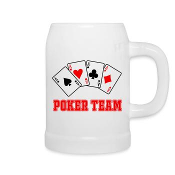 Équipe de poker - Chope en céramique - blanc - Droite
