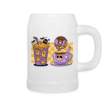 COFFEE_TIME - Chope en céramique - blanc - Droite