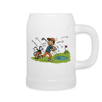Golf Schon Süchtig - Bierkrug - Weiß - Rechts