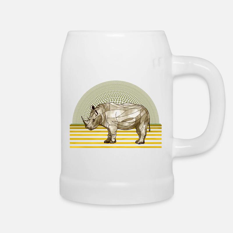 rhinoceros - Beer Mug - white
