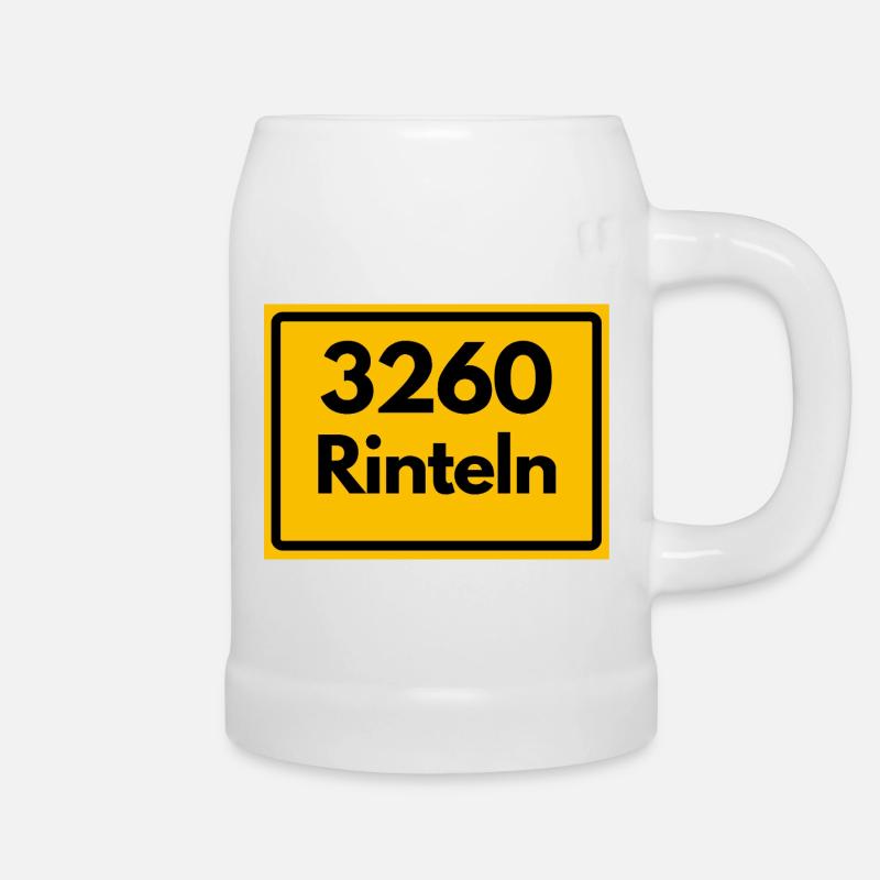 OLD POSTCODE RETRO 3260 RINTELN – WESER - Beer Mug - white