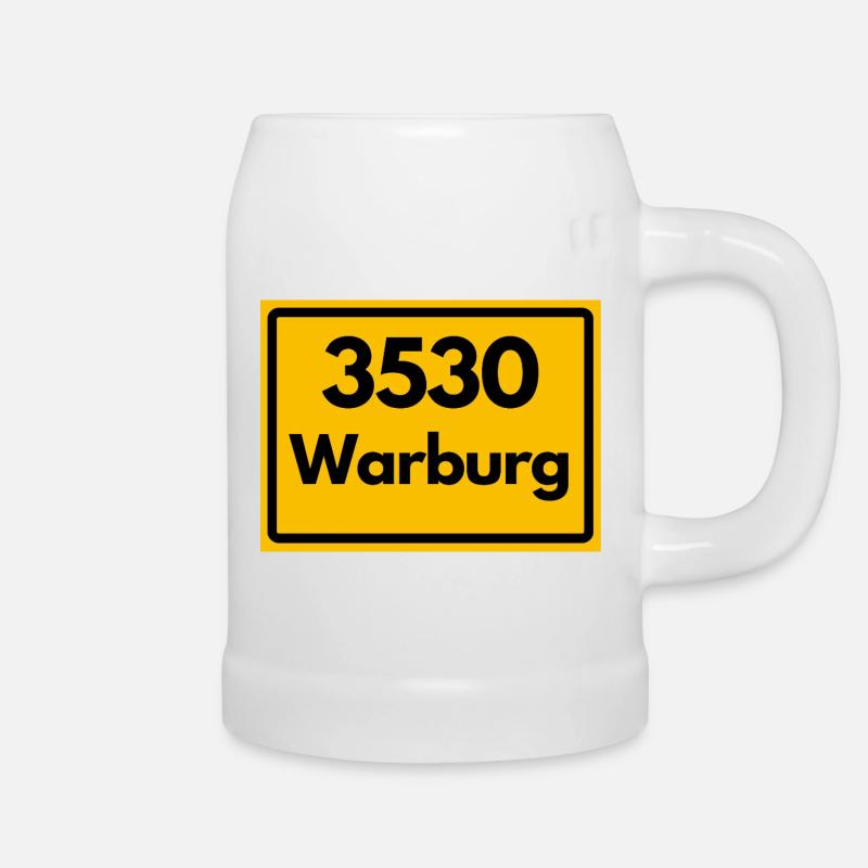 ANCIEN CODE POSTAL RETRO 3530 WARBURG HANSEMAUE - Chope en céramique - blanc