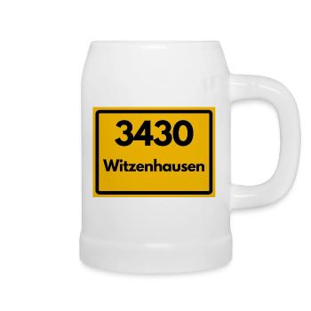 OLD POSTCODE ZIP CODE RETRO 3430 WITZENHAUSEN - Beer Mug - white - Right
