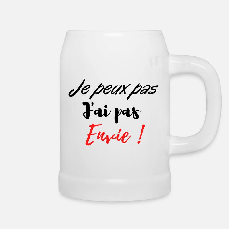 je peux pas j'ai pas envie ! - Chope en céramique - blanc