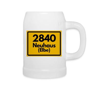 ALTE POSTLEITZAHL PLZ RETRO 2840 NEUHAUS ELBE - Bierkrug - Weiß - Rechts