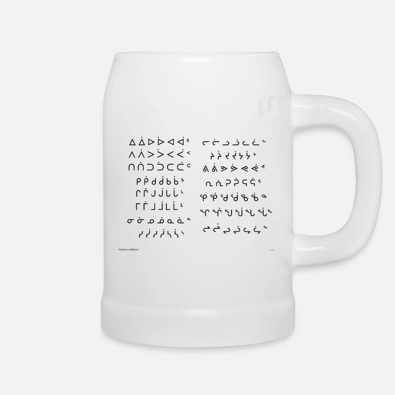 Inuktitut-Silben - Bierkrug - Weiß