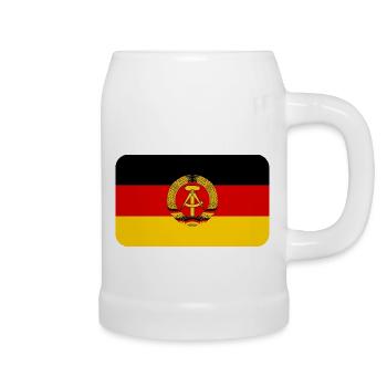 GDR FLAG round corner 400 dpi - Beer Mug - white - Right