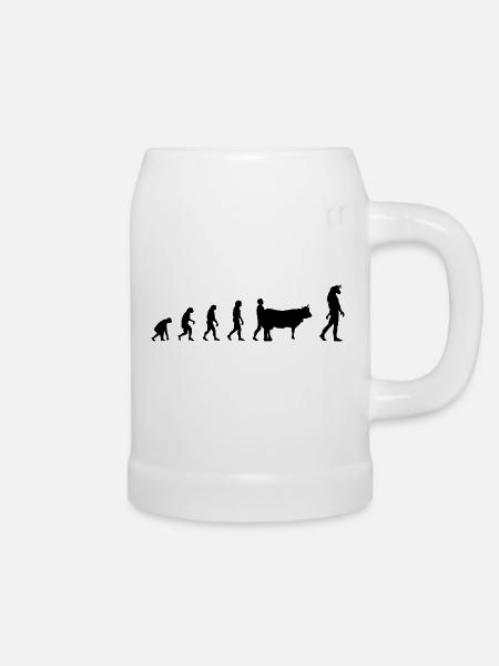 Evolution Mythologie - Bierkrug - Weiß