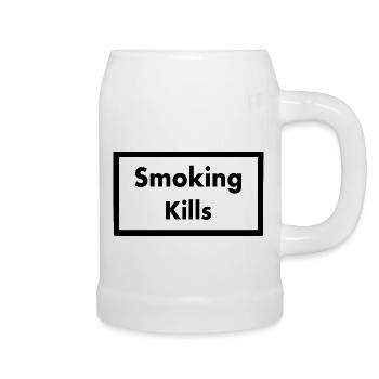 Smoking kills - Chope en céramique - blanc - Droite