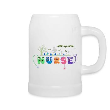 Halloween Nurse Nursing Cute Health Worker - Chope en céramique - blanc - Droite