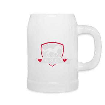 Citation de fille de cheval disant - Chope en céramique - blanc - Droite