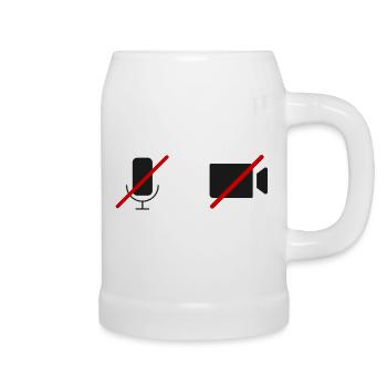 off Kamera | STUMM| Geschenkidee - Bierkrug - Weiß - Rechts