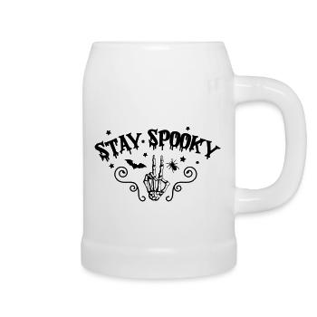 stay spooky - Bierkrug - Weiß - Rechts