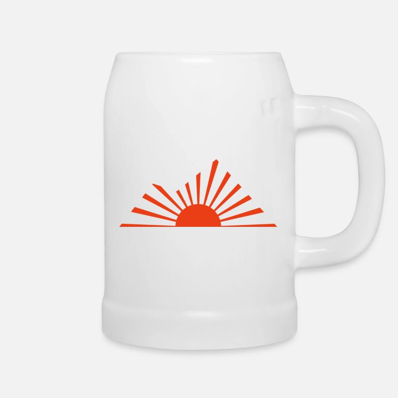 Sunrise Logo - Beer Mug - white