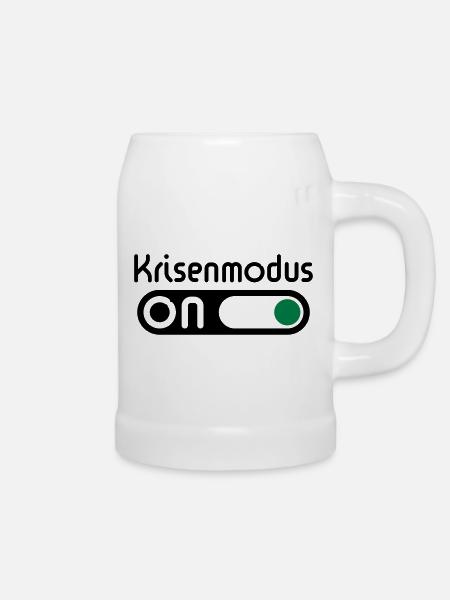 Krisenmodus On (Pos) - Bierkrug - Weiß