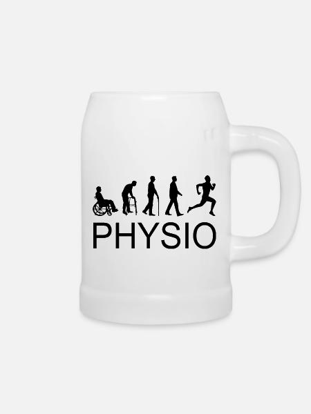 physio schwarz - Bierkrug - Weiß