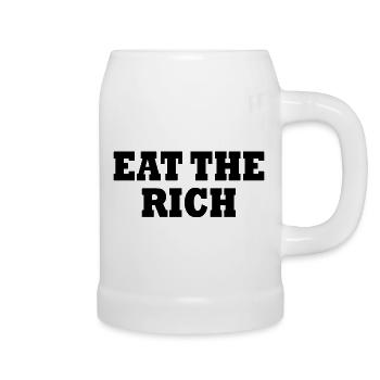 Eat the rich - Bierkrug - Weiß - Rechts