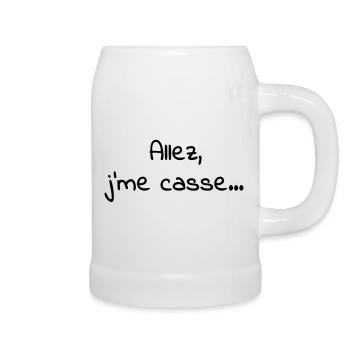 Allez_jme_casse - Chope en céramique - blanc - Droite