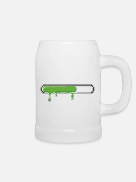 Slime Progress Bar 67 Meme - Bierkrug - Weiß