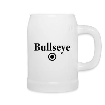 Bullseye Dartsport Profi Volltreffer Outfit - Bierkrug - Weiß - Rechts