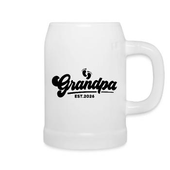 Grandpa 2026 - Proud Grandpa - Gift Idea - Beer Mug - white - Right