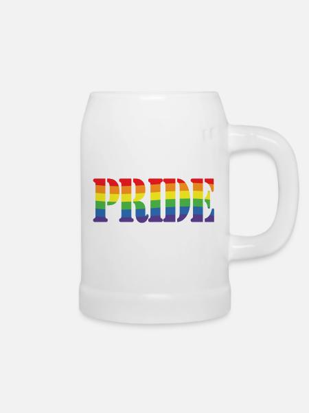 Rainbow Pride - Bierkrug - Weiß