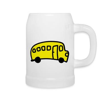 Bus - Bierkrug - Weiß - Rechts