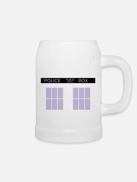 Tardis - Bierkrug - Weiß