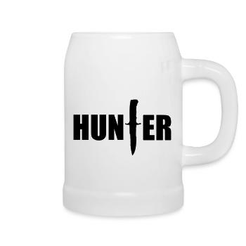 Hunter - Bierkrug - Weiß - Rechts