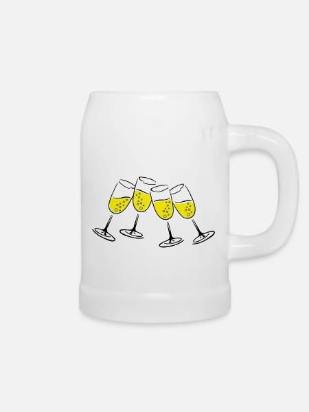 sekt glaeser - Bierkrug - Weiß