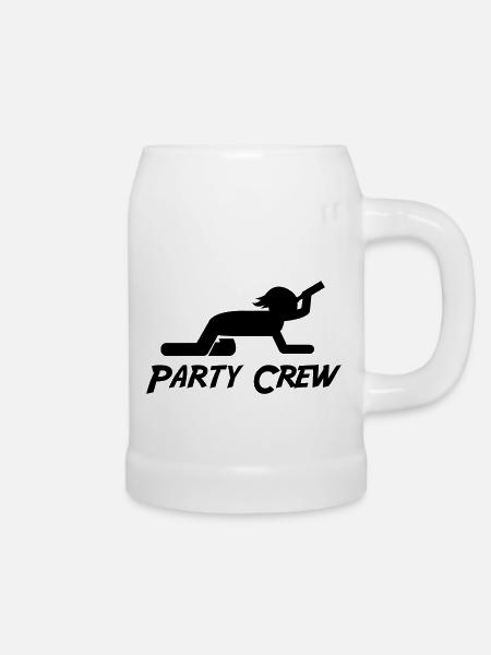 Party Crew - Bierkrug - Weiß