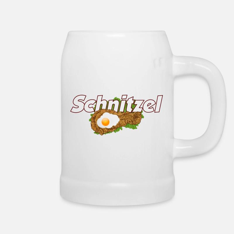 Schnitzel - Bierkrug - Weiß